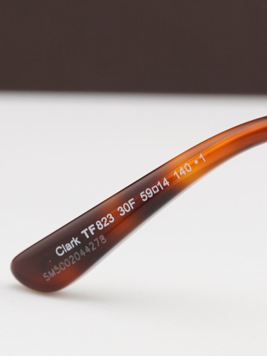 Tom Ford Clark FT0823 30F Aviator Sunglasses - Gold / Havana / Brown main image 7